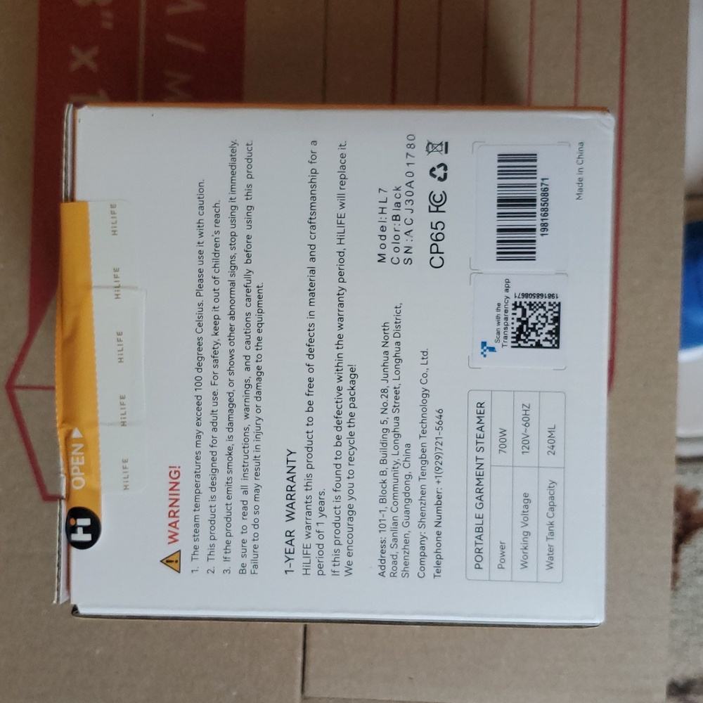 HiLife Portable Garment Steamer - Picture 2 of 2